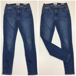 FRAME Denim Le High Skinny Medium Wash 5 Pocket Logo Hardware Slim Fit Jeans